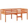 vidaXL Lit haut sans matelas cire marron 90x200 cm bois de pin massif