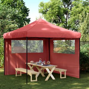 vidaXL Tente de r&eacute;ception pliable escamotable avec 2 parois lat&eacute;rales