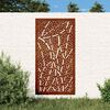 vidaXL D&eacute;coration murale jardin 105x55 cm acier corten design feuille