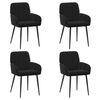 vidaXL Chaises de salle &agrave; manger 4 pcs Velours (V) Noir