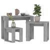 vidaXL Tables gigognes 3 pcs Sonoma gris Bois d'ing&eacute;nierie