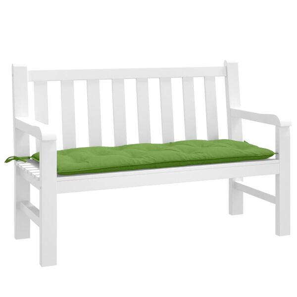vidaXL Coussin de banc de jardin vert m&eacute;lang&eacute; 120x50x7 cm tissu