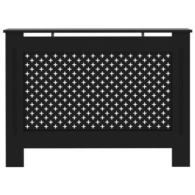 vidaXL Cache-radiateur noir 112x19x81,5 cm MDF