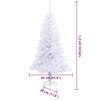 vidaXL Sapin de No&euml;l artificiel avec 150 LED Blanc 120 cm PVC et Acier