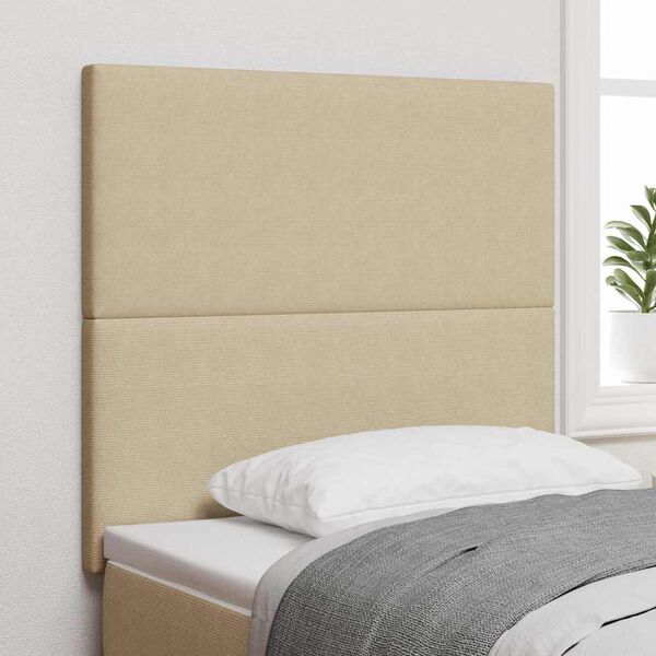 vidaXL T&ecirc;te de lit LED avec t&ecirc;te de lit Vert gris 90 cm Polyester