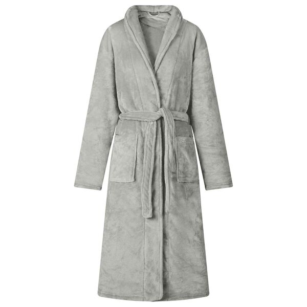 vidaXL Robe de bain sans capuche Gris xxl Flanelle