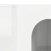 vidaXL Buffet Blanc brillant 100 x 35 x 59 cm Bois d'ing&eacute;nierie