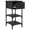 vidaXL Cabinet de chevet 2 pcs Ch&ecirc;ne noir 33,5 x 36 x 70 cm