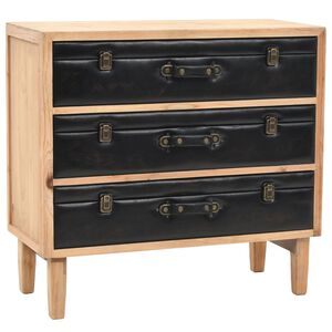 vidaXL Armoire &agrave; tiroirs bois de sapin massif 80x36x75 cm