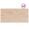 vidaXL Dessus de table 2 pcs 80x40x2,5cm rectangulaire bois pin massif
