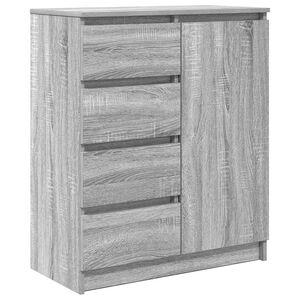 vidaXL Buffet avec tiroirs sonoma gris 71x35x84 cm bois d'ing&eacute;nierie