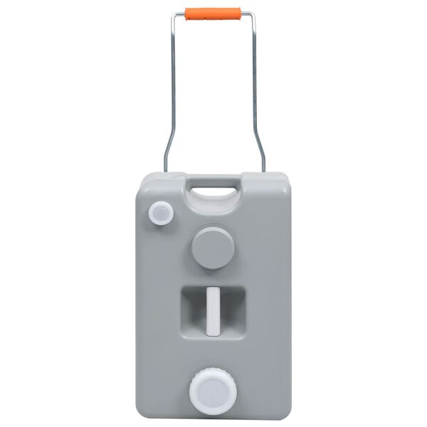 vidaXL R&eacute;servoir d'eau sur roues pour camping 25 L Gris