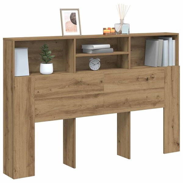 vidaXL Armoire de t&ecirc;te de lit ch&ecirc;ne artisanal 160x19x103,5 cm