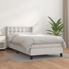vidaXL Sommier &agrave; lattes de lit avec matelas Blanc 100x200cm Similicuir