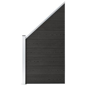 vidaXL Panneau de cl&ocirc;ture WPC 95x(105-180) cm Gris