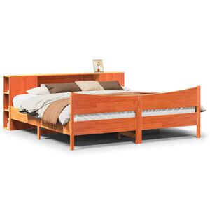 vidaXL Cadre de lit sans matelas cire marron 180x200cm bois pin massif