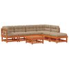 vidaXL Ensemble de salon de jardin 7 pc Brun cire Bois de pin massif