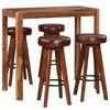 vidaXL Ensemble de bar 5 pcs bois massif 115x56x107 cm