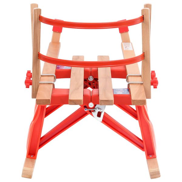 vidaXL Traîneau pliable avec dossier 119 cm Bois