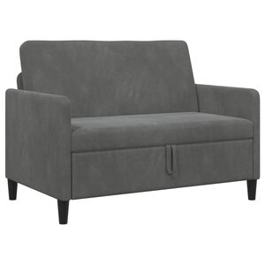 vidaXL Sofa avec rangement Gris fonc&eacute; 122 x 78 x 87 cm Polyester