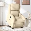 vidaXL Fauteuil inclinable &eacute;lectrique cr&egrave;me tissu
