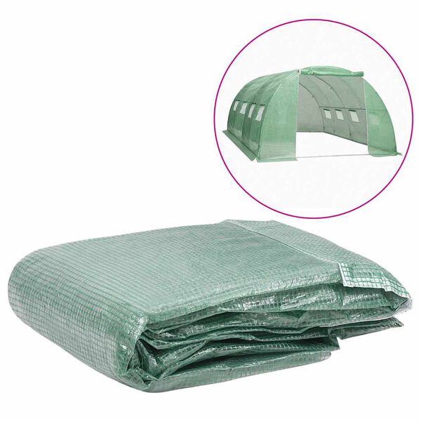 vidaXL Couverture de remplacement de serre (16 m&sup2;) 400x400x200 cm Vert