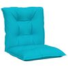 vidaXL Coussins de chaise de jardin &agrave; dossier bas lot de 4 turquoise
