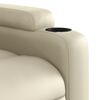 vidaXL Fauteuil inclinable &eacute;lectrique Cr&egrave;me Similicuir