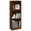vidaXL Bibliothèque 3 niveaux Chêne marron 40x24x109cm Bois ingénierie