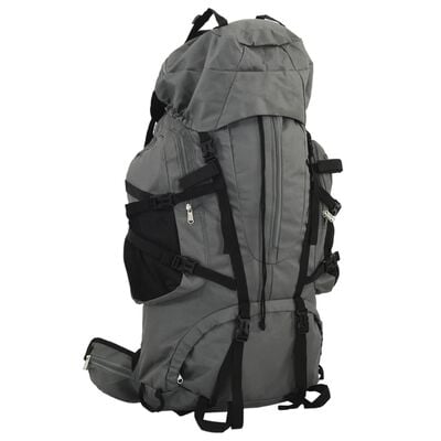 vidaXL Sac à dos de randonnée gris 60 L tissu oxford