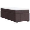 vidaXL Sommier &agrave; lattes de lit avec matelas Marron fonc&eacute; 90x190 cm