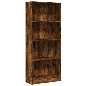 vidaXL Biblioth&egrave;que ch&ecirc;ne fum&eacute; 60x24x143 cm bois d'ing&eacute;nierie
