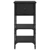 vidaXL Cabinet de chevet 2 pcs Ch&ecirc;ne noir 33,5 x 36 x 70 cm