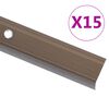 vidaXL Nez de marche forme en L 15 pcs aluminium 100 cm marron