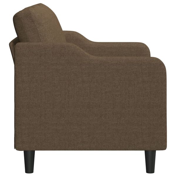 vidaXL Canap&eacute; &agrave; 2 places Marron 140 cm Tissu