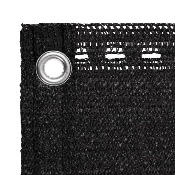 vidaXL &Eacute;cran de balcon Noir 120x600 cm PEHD