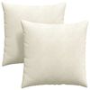 vidaXL Coussins de canap&eacute; 2 pcs Cr&egrave;me 80 x 80 cm