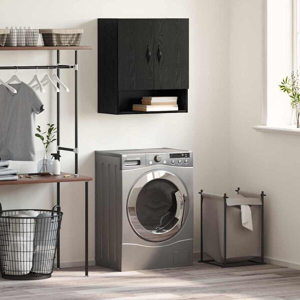 vidaXL Armoire Murale Ch&ecirc;ne noir 60 x 31 x 70 cm Bois d'ing&eacute;nierie