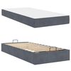 vidaXL Cadre de lit avec matelas avec matelas 2 pcs Gris Fonc&eacute; Velours