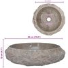 vidaXL Lavabo Gris Ø40x12 cm Marbre