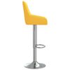 vidaXL Tabourets de bar lot de 2 jaune moutarde tissu