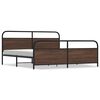 vidaXL Cadre de lit en m&eacute;tal sans matelas ch&ecirc;ne marron 183x213 cm