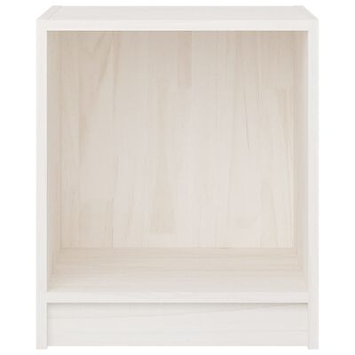 vidaXL Tables de chevet 2 pcs Blanc 35,5x33,5x41,5 cm Pin massif