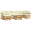 vidaXL Ensemble de canap&eacute;s d'ext&eacute;rieur 8 pcs Blanc et cr&egrave;me