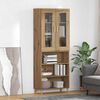 vidaXL Haut Armoire Ch&ecirc;ne artisanal 69,5 x 34 x 180 cm