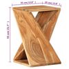 vidaXL Table d'appoint 35x35x55 cm Bois massif d'acacia