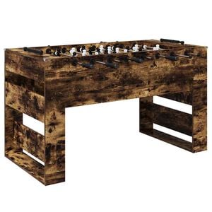 vidaXL Table de Football 2 pcs Ch&ecirc;ne fum&eacute; 146,5 x 74 x 85 cm