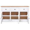 vidaXL Buffet Blanc 135x40x80 cm Pin solide Gamme Panama