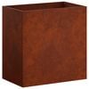 vidaXL Cache-pot de jardin Rouill&eacute; 50 x 30 x 50 cm Acier patin&eacute;