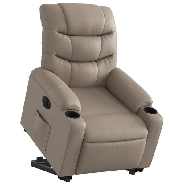 vidaXL Fauteuil inclinable &eacute;lectrique cappuccino similicuir